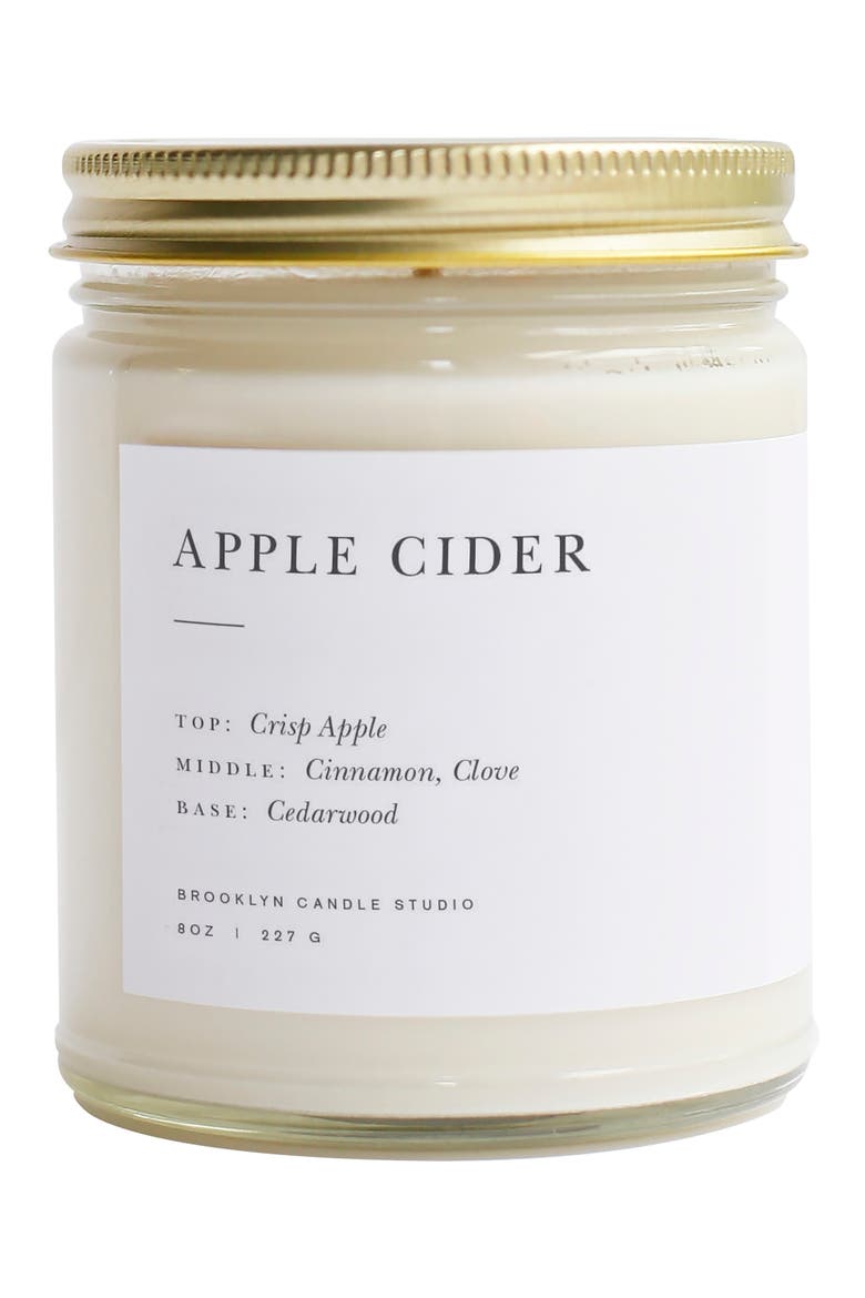 Minimalist Collection - Apple Cider Candle, Main, color, WHITE