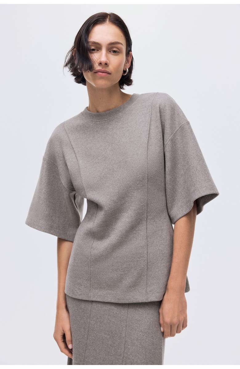 H&M Loose-fit Fine-knit Top, Alternate, color, Taupe