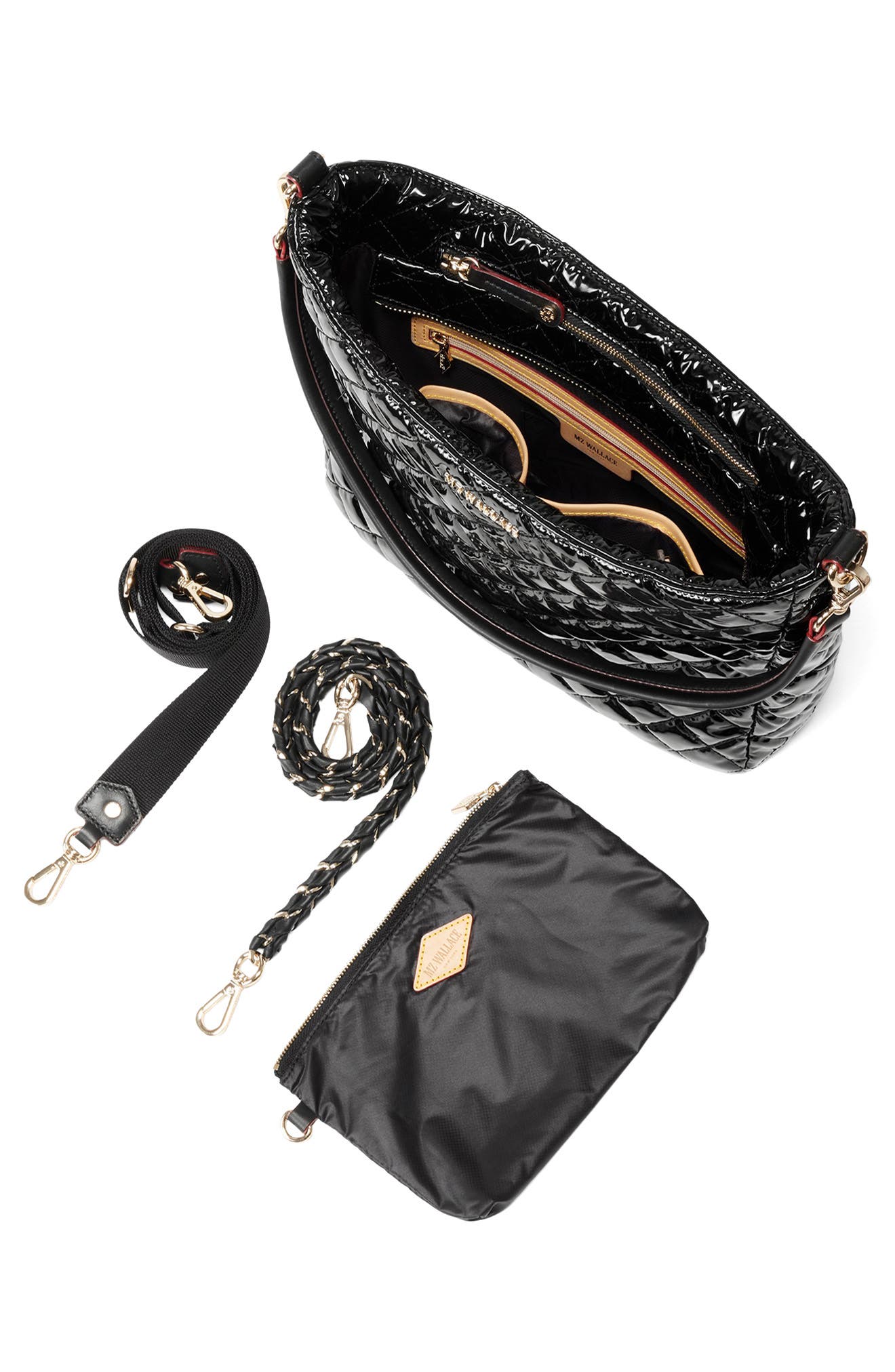 MZ Wallace Crosby Quilted Nylon Hobo Bag, Alternate, color, 