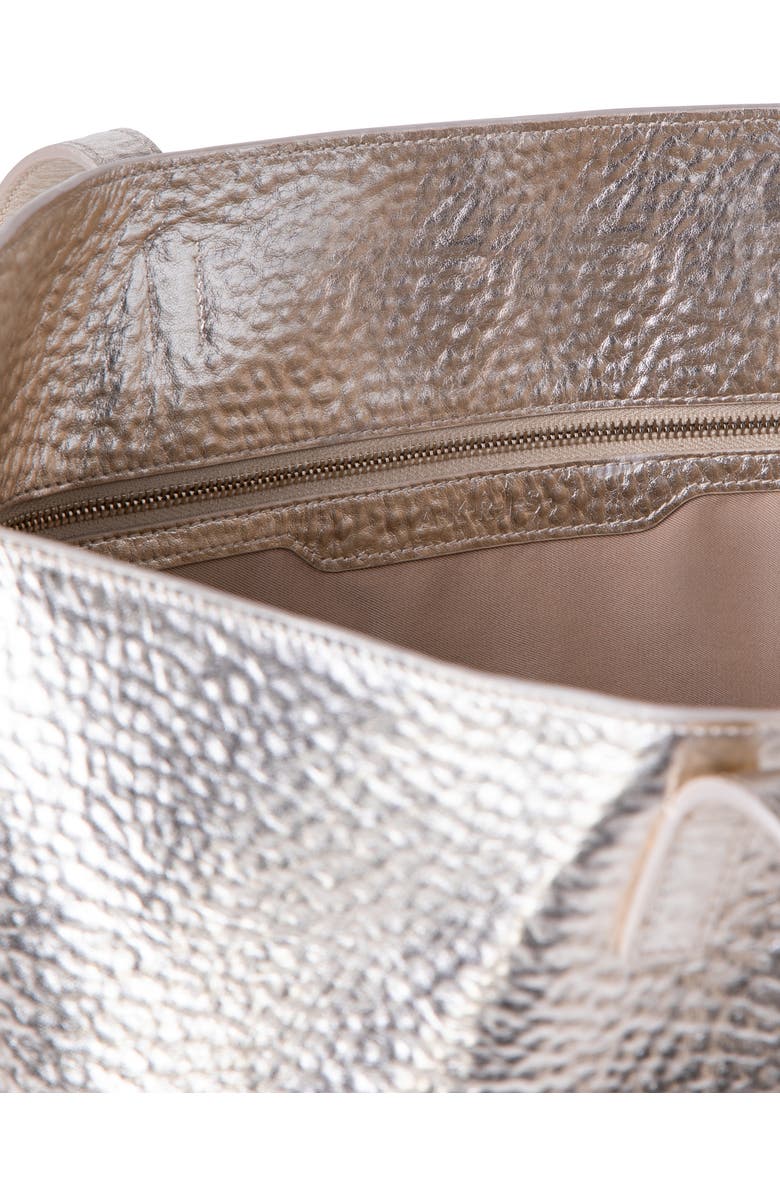 Akris Medium AI Metallic Calfskin Leather Tote, Alternate, color,