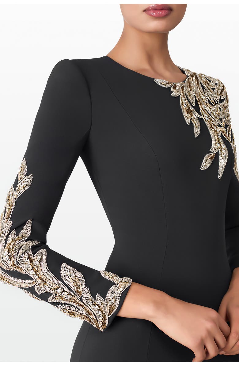 Jenny Packham Honor Sequin-Embellished Maxi Gown, Alternate, color, Shadow Grey