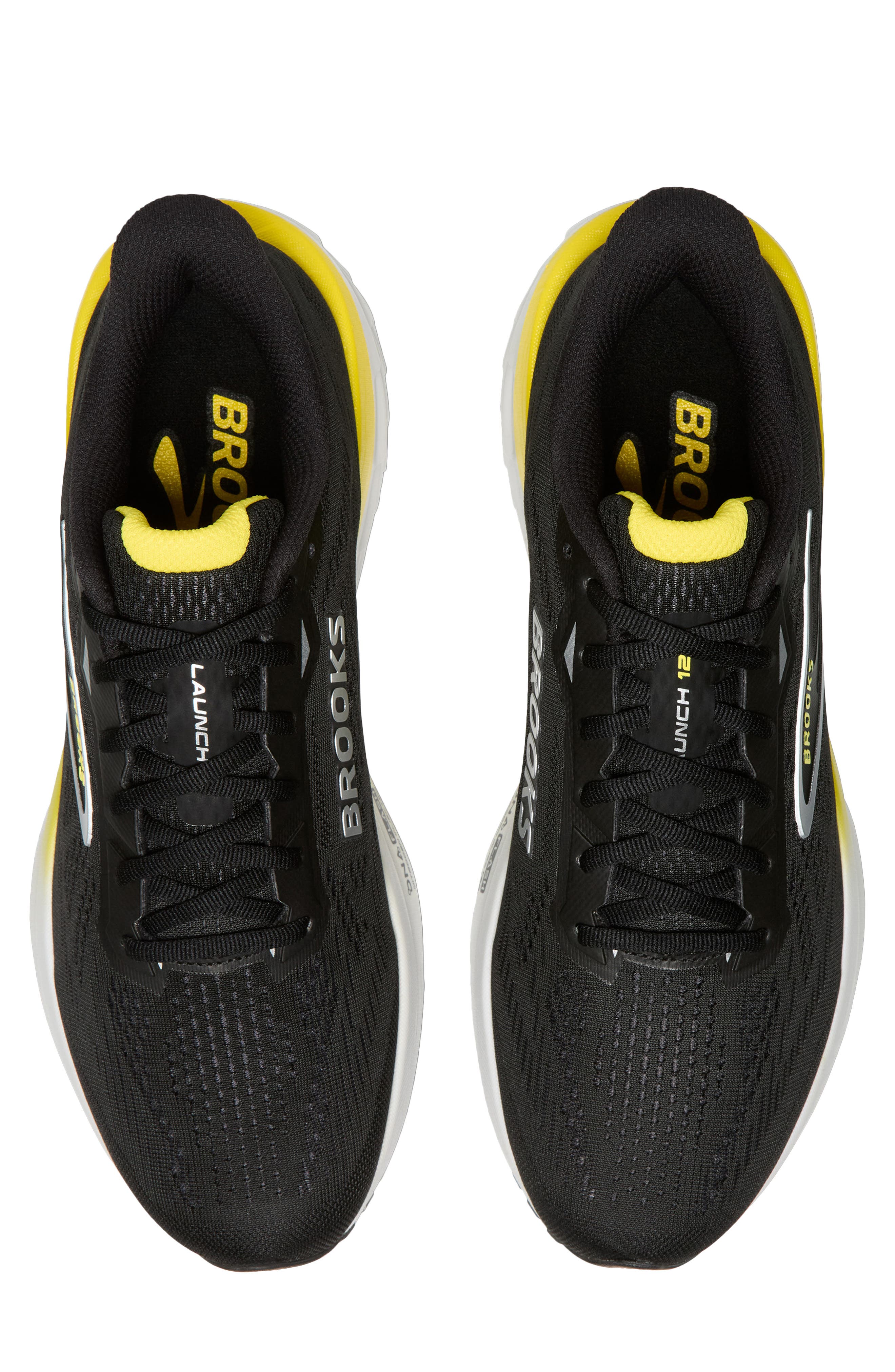 Launch 12 Running Sneaker, Alternate, color, BLACK/ CYBER YELLOW/ OYSTER