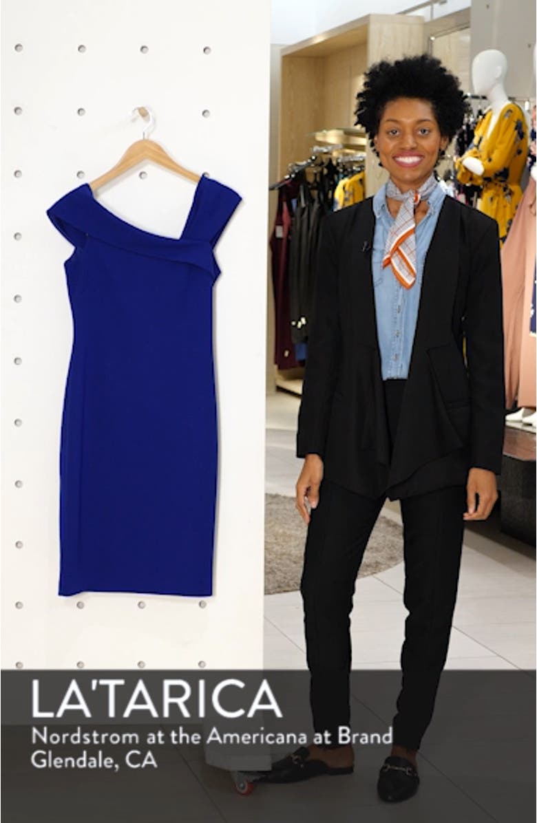 Asymmetrical Neck Sheath Dress, sales video thumbnail
