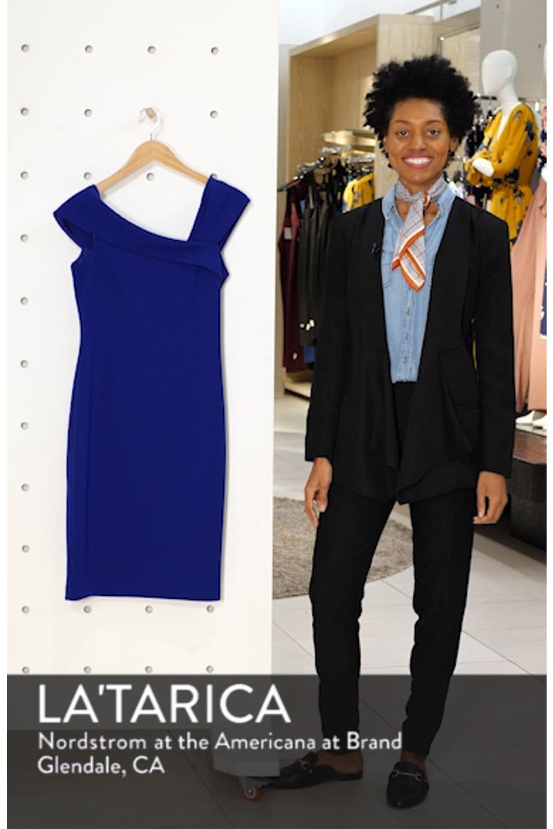 Asymmetrical Neck Sheath Dress video