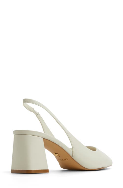 Shop Aldo Uliana Pointed Toe Slingback Pump In White/bone