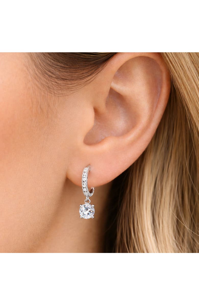Donatello Gian Crystal Huggie Drop Hoop Earrings, Alternate, color, Gold