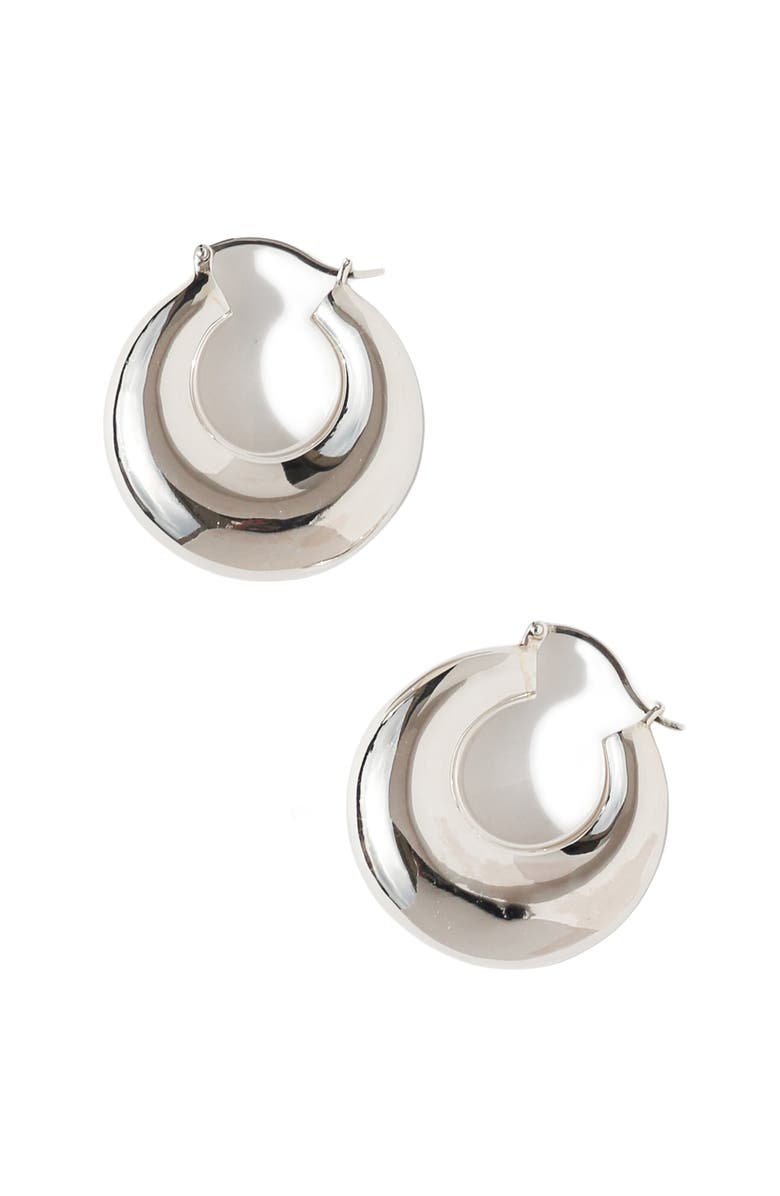 67jewelry Puff Hoops, Main, color, Silver