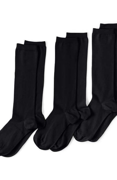 3-Pack Seamless Toe Solid Trouser Socks