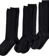 Lands' End 3-Pack Seamless Toe Solid Trouser Socks