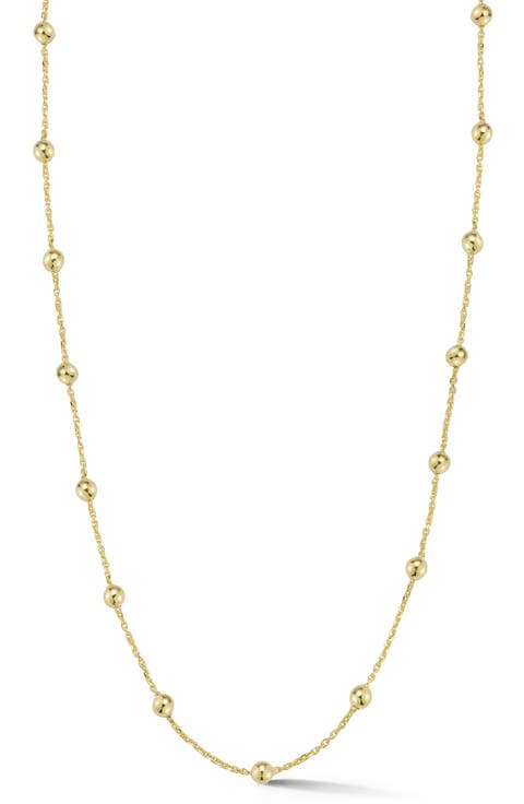4mm Ball Station Necklace