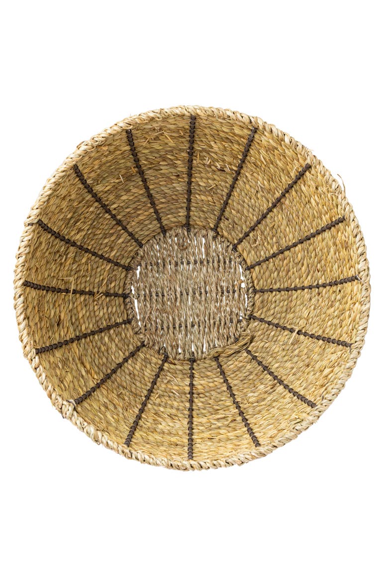 Small Dry Basket Planter Seagrass & Metal, Alternate, color, Brown