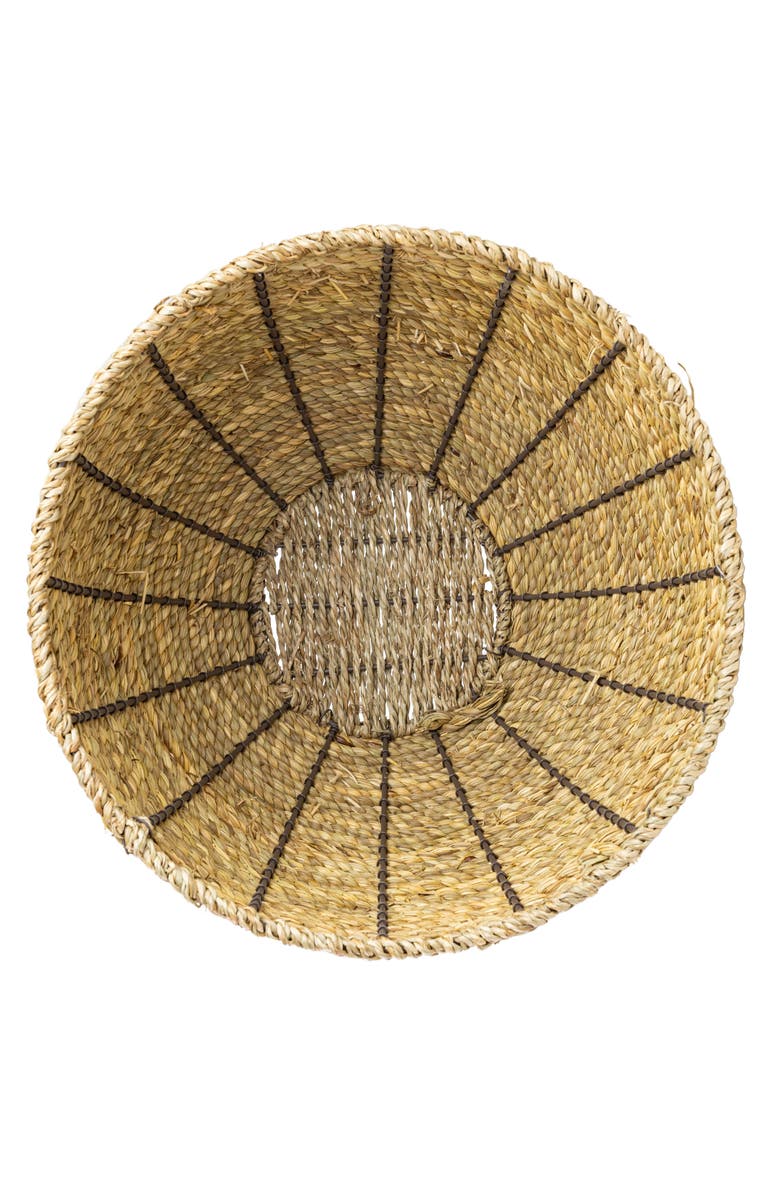 Foreside Home and Garden Small Dry Basket Planter Seagrass & Metal, Alternate, color, Brown