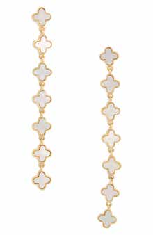 EYE CANDY LOS ANGELES Angelica Clover Linear Drop Earrings