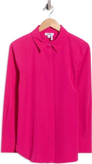 DKNY Stretch Long Sleeve Button-Up Shirt