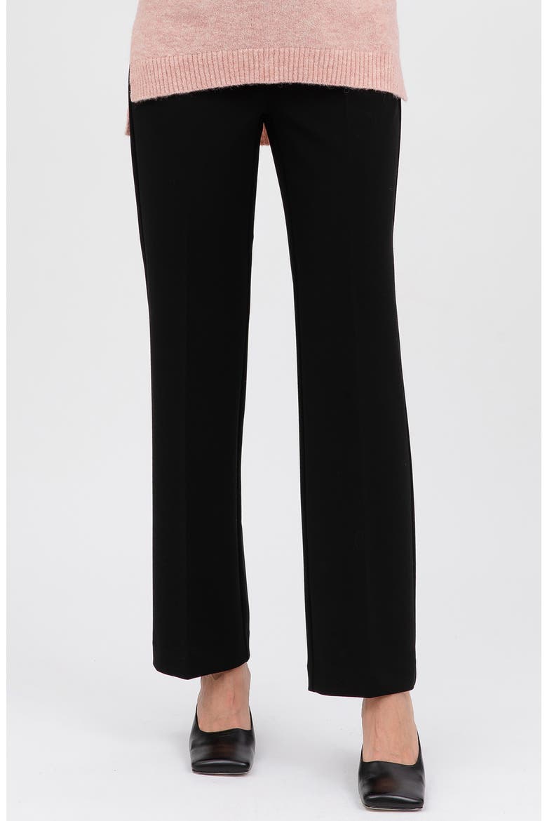 Over the Bump Straight Leg Maternity Pants, Main, color, BLACK
