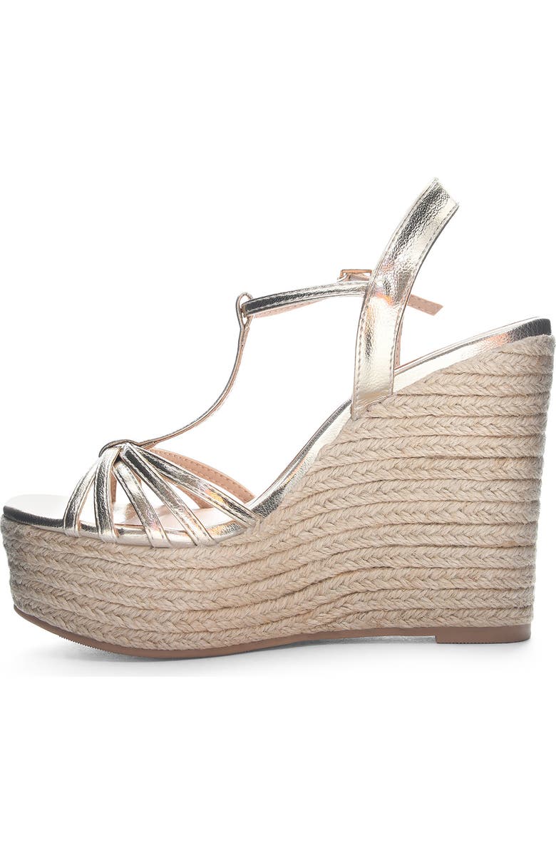 Chinese Laundry Erica Metallic Espadrille Wedge Sandal, Alternate, color,