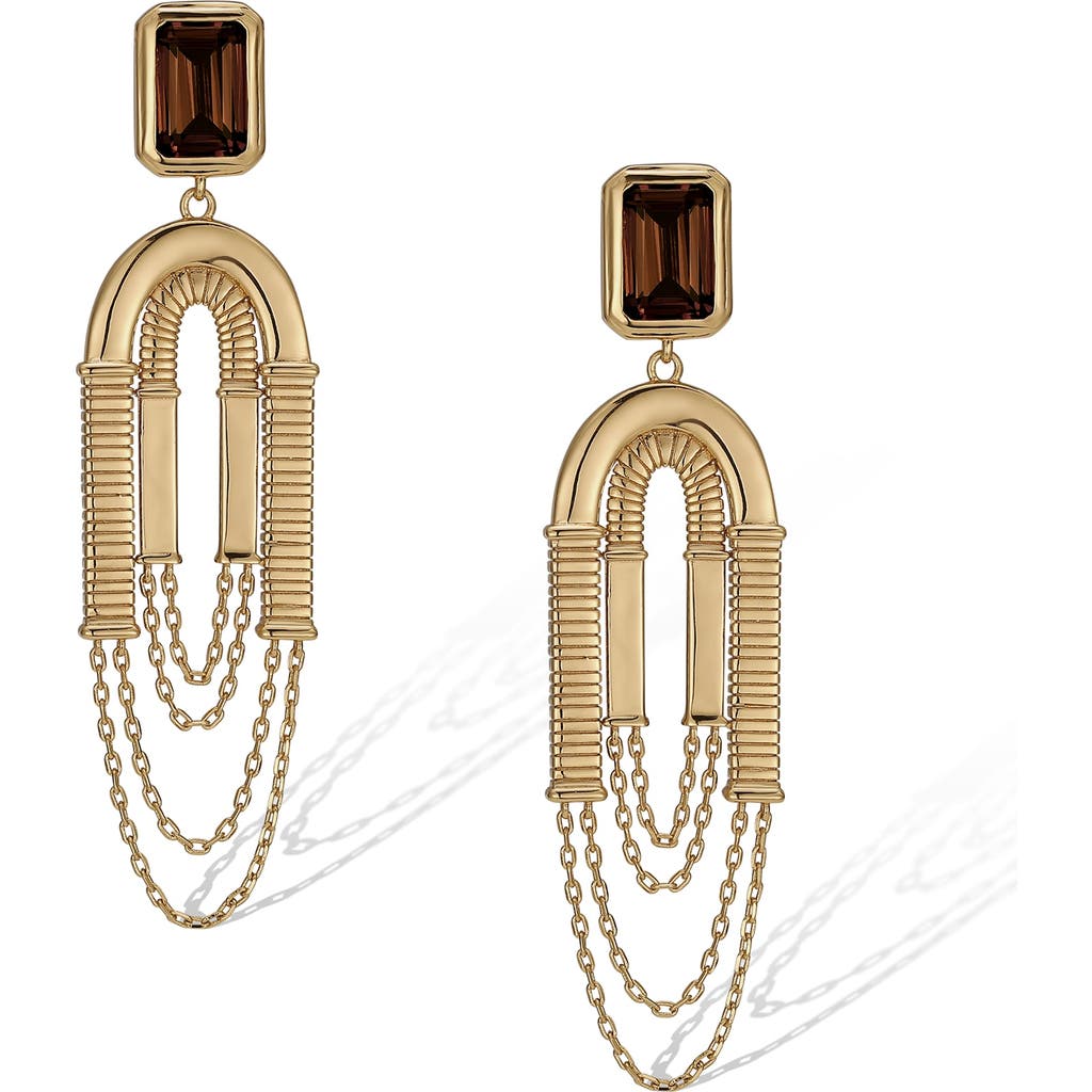 Rc Retro Chic Olympieion Tassels Earrings In Gold