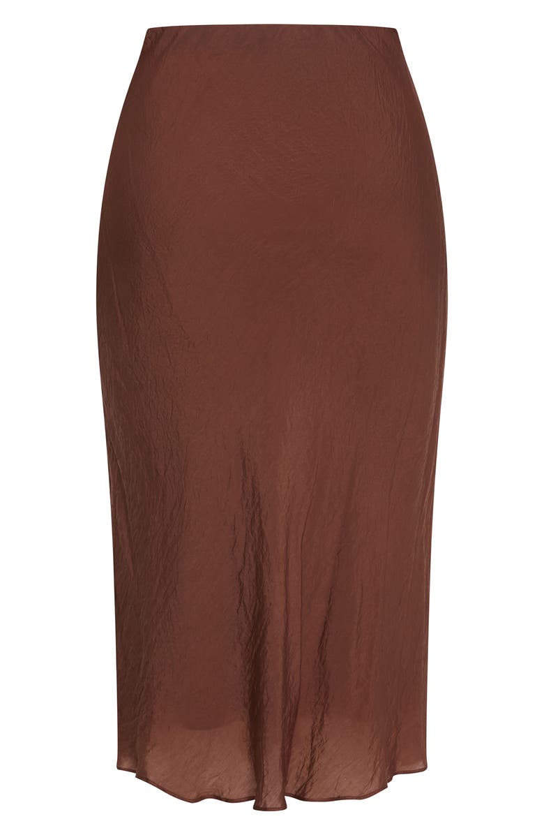City Chic Kyra Crinkled Midi Skirt, Alternate, color, 