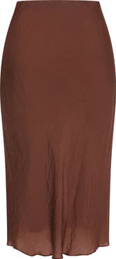 City Chic Kyra Crinkled Midi Skirt