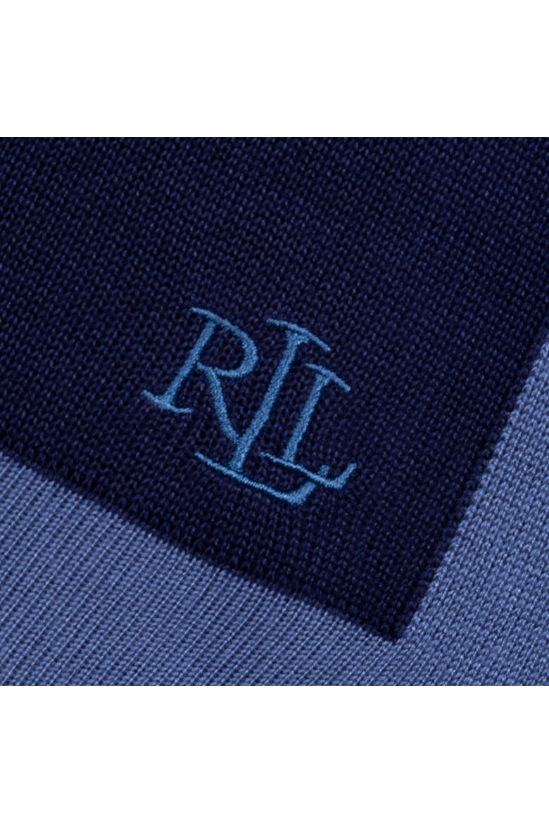 Tissue Weight Ruana With Border, Alternate, color, Refined Navy