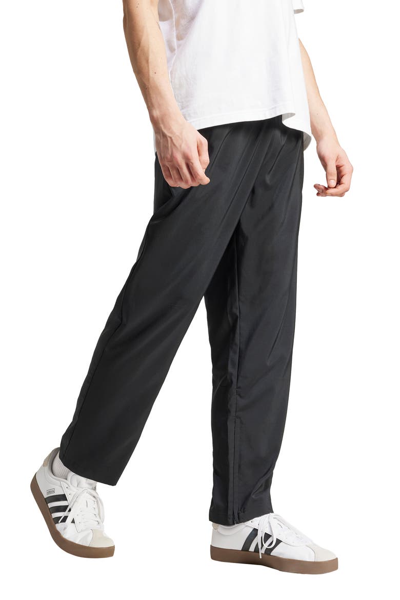 Woven Track Pants, Alternate, color, BLACK/ WHITE