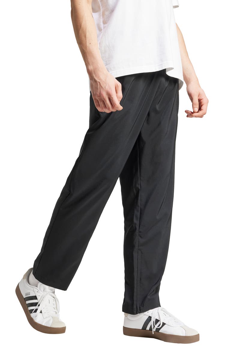 adidas Woven Track Pants, Alternate, color, Black/ White