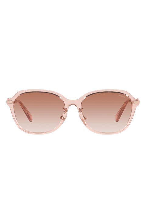 56mm Gradient Square Sunglasses