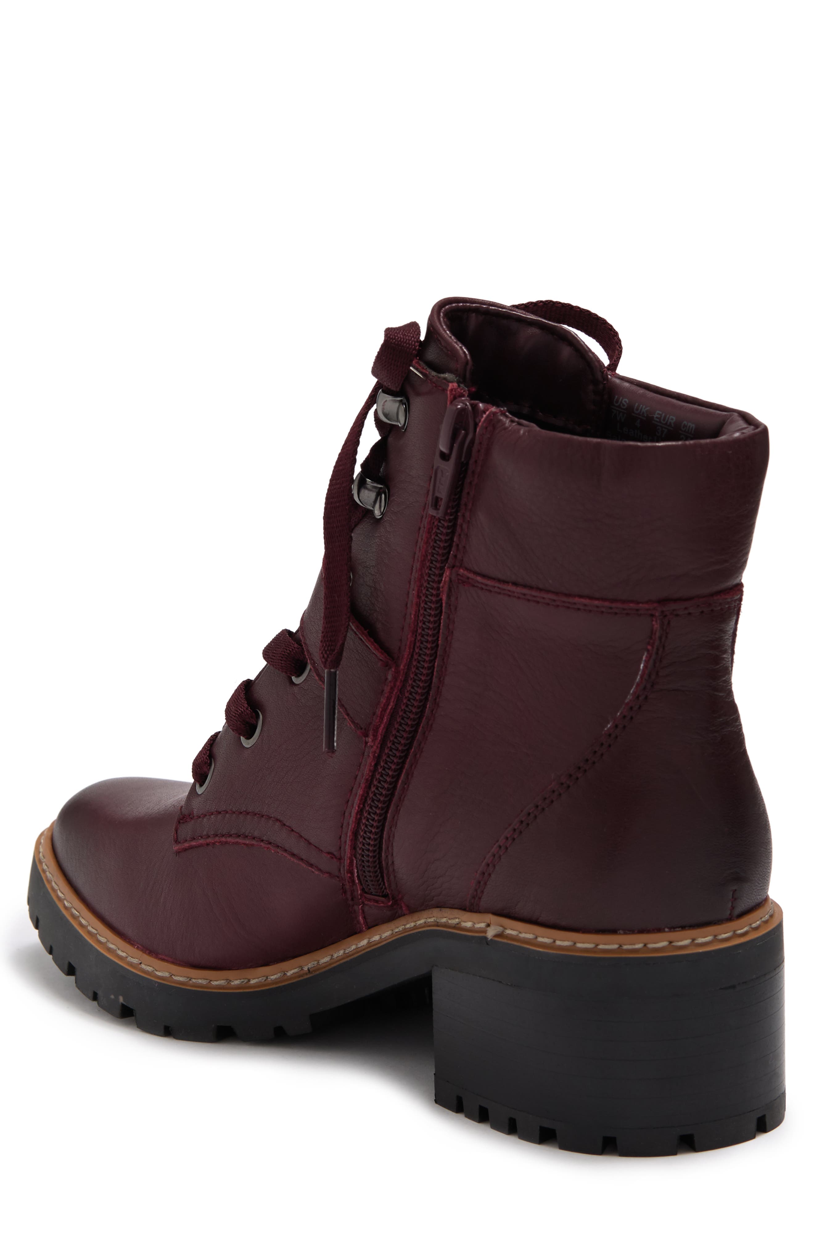Tia Water Repellent Bootie, Alternate, color, RED LEATHER