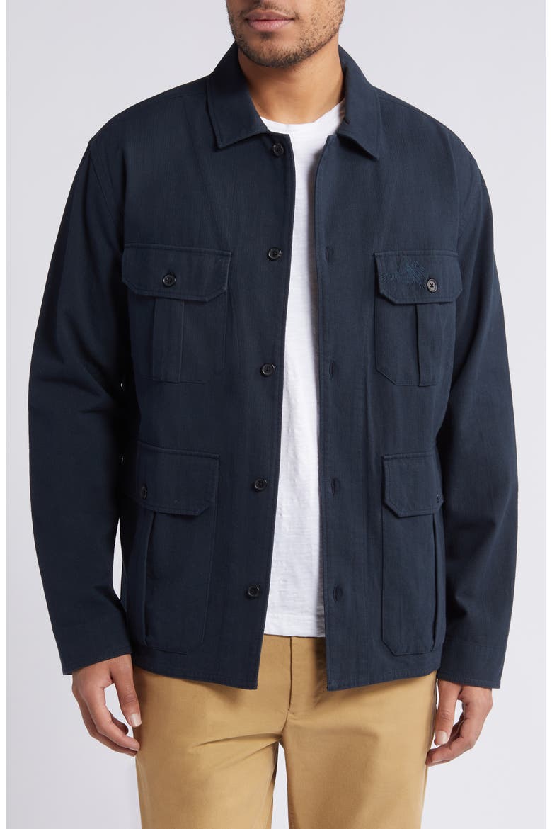 Pelican Safari Overshirt, Main, color, CARBON BLUE