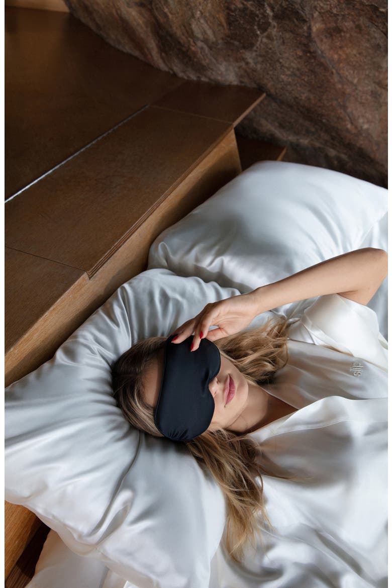 Lovely Lashes Pure Silk Contour Sleep Mask, Alternate, color, BLACK