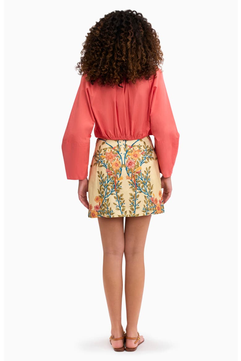 Cleo Printed Skirt, Alternate, color, Buttercream Multi