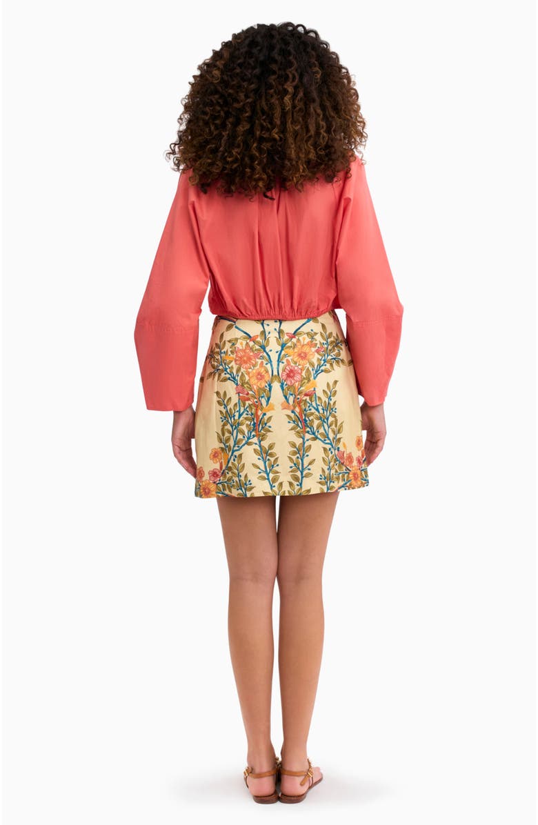 Rebecca Taylor Cleo Printed Skirt, Alternate, color, Buttercream Multi