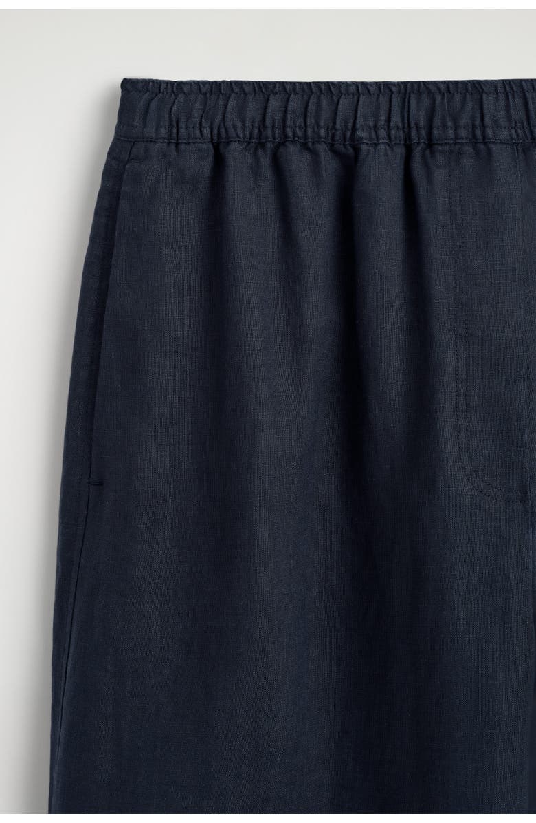 COS Linen Culottes, Alternate, color, Navy