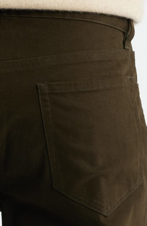 Vince Dylan Slim Fit Peached Stretch Cotton Pants In Green