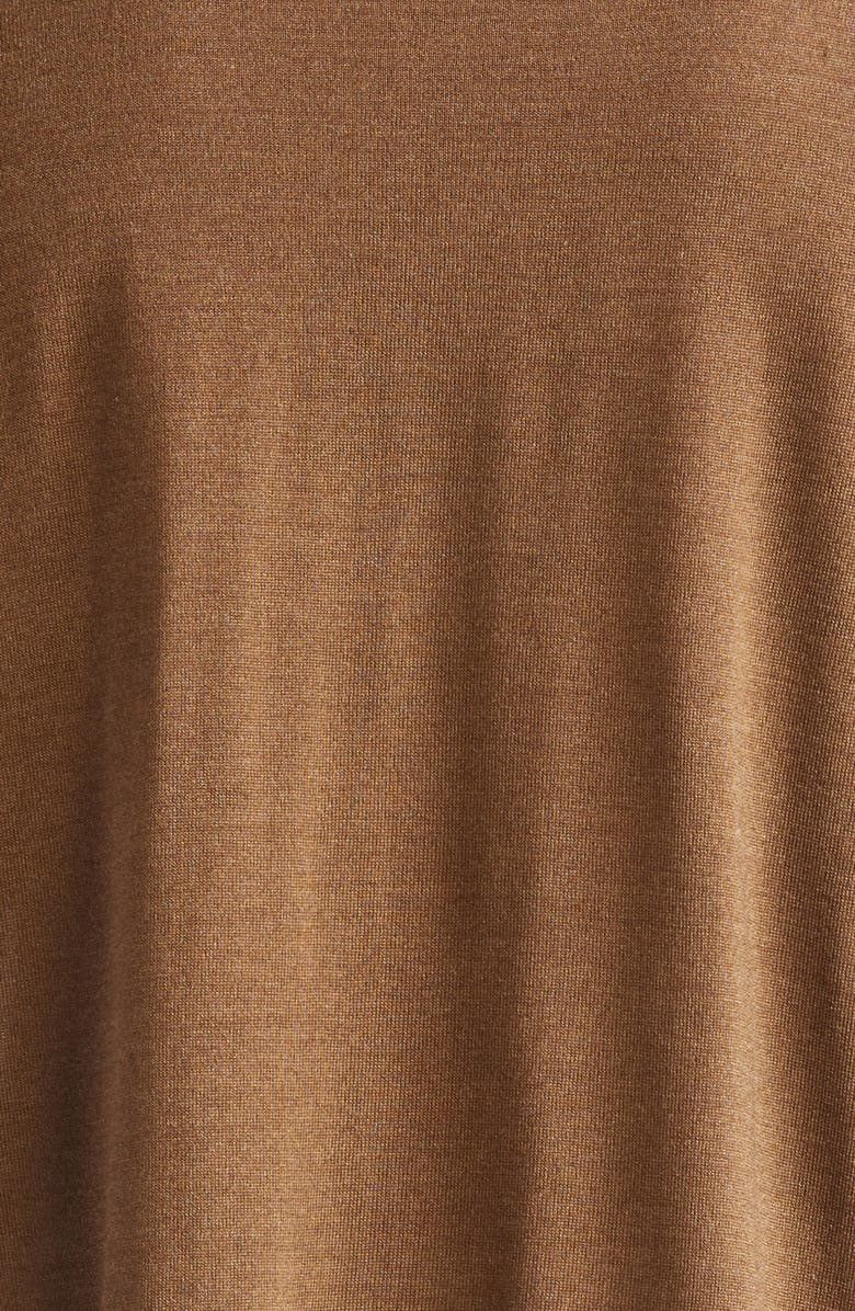 AMI PARIS Ami de Coeur Wool & Silk Polo Sweater, Alternate, color, Hazelnut