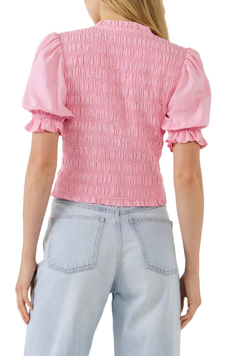 Endless Rose Smocked V-Neck Top, Alternate, color,