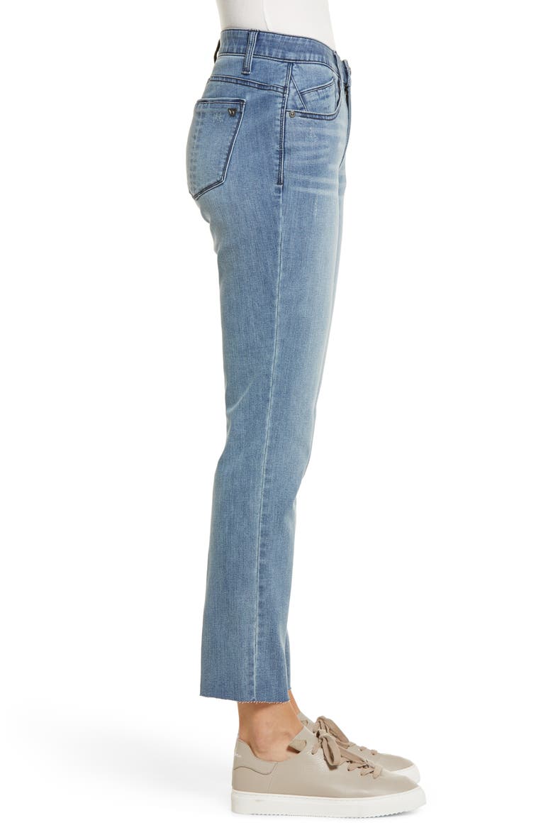 Ab-Solution CoolMax® Raw Hem Straight Leg Jeans (Nordstrom Exclusive), Alternate, color, BLUE