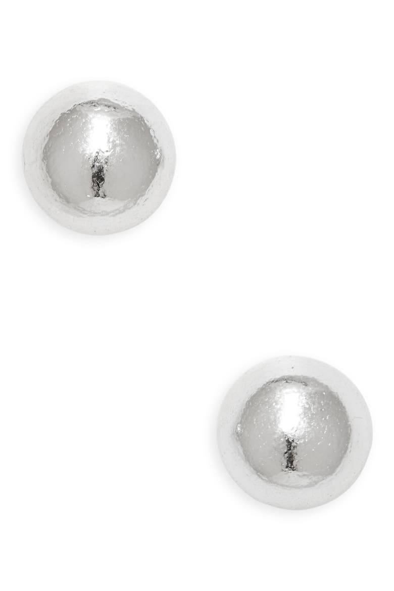 Sterling Silver Teeny Ball Stud Earrings, Main, color, SILVER