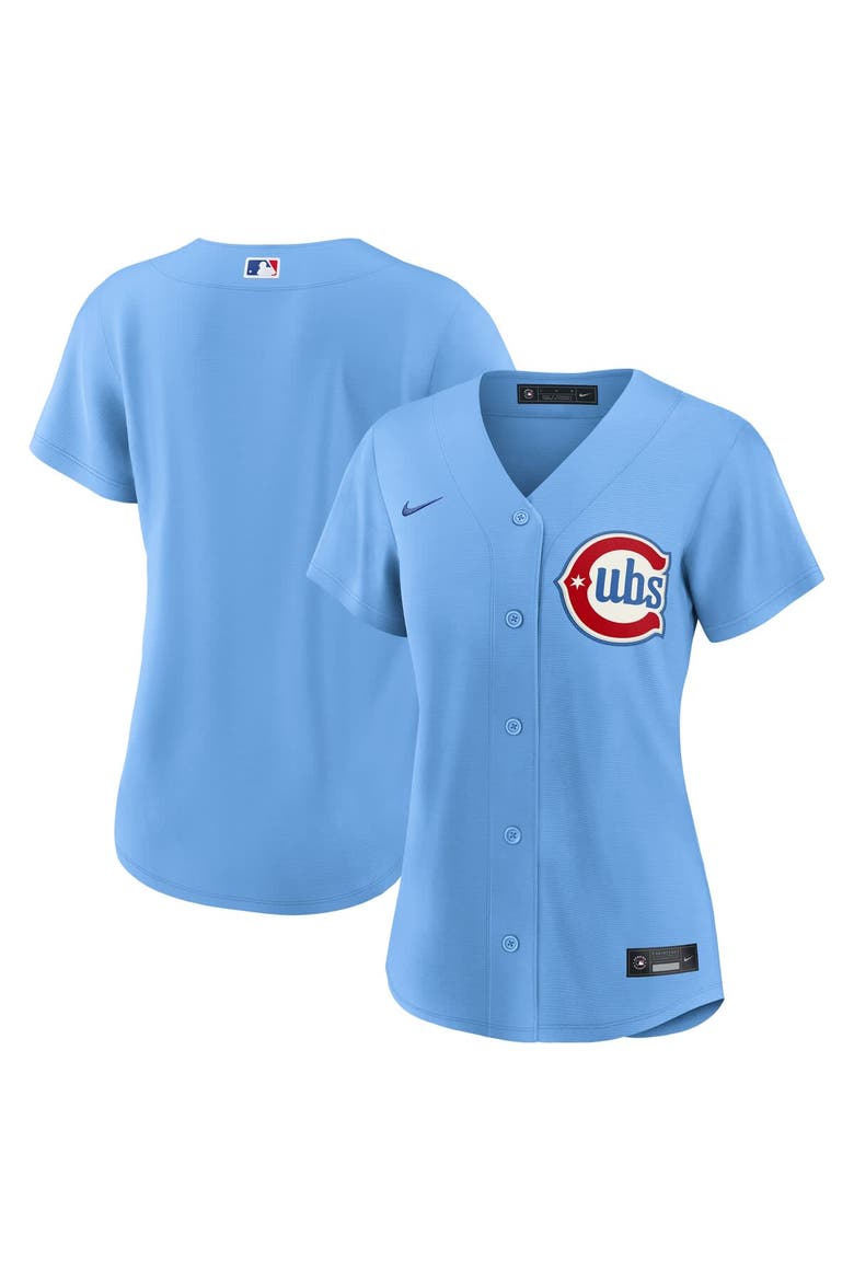 Women's Nike  Light Blue Chicago Cubs Alternate Replica Jersey, Main, color, Light Blue