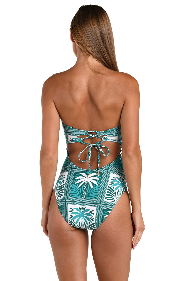 Sunshine 79 Patchwork Palms One-Piece Swimsuit, Alternate, color, Turquoise
