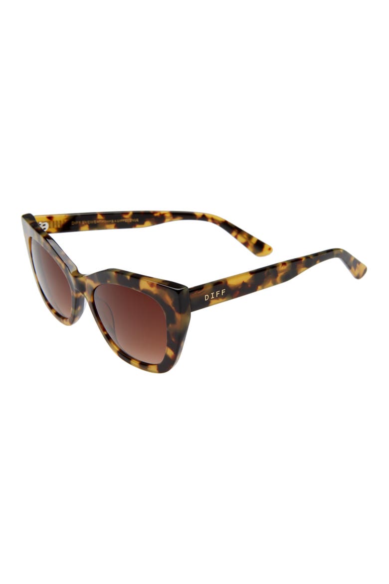 Georgia 54mm Cat Eye Sunglasses, Alternate, color, AMBER TORTOISE/ BROWN GRADIENT