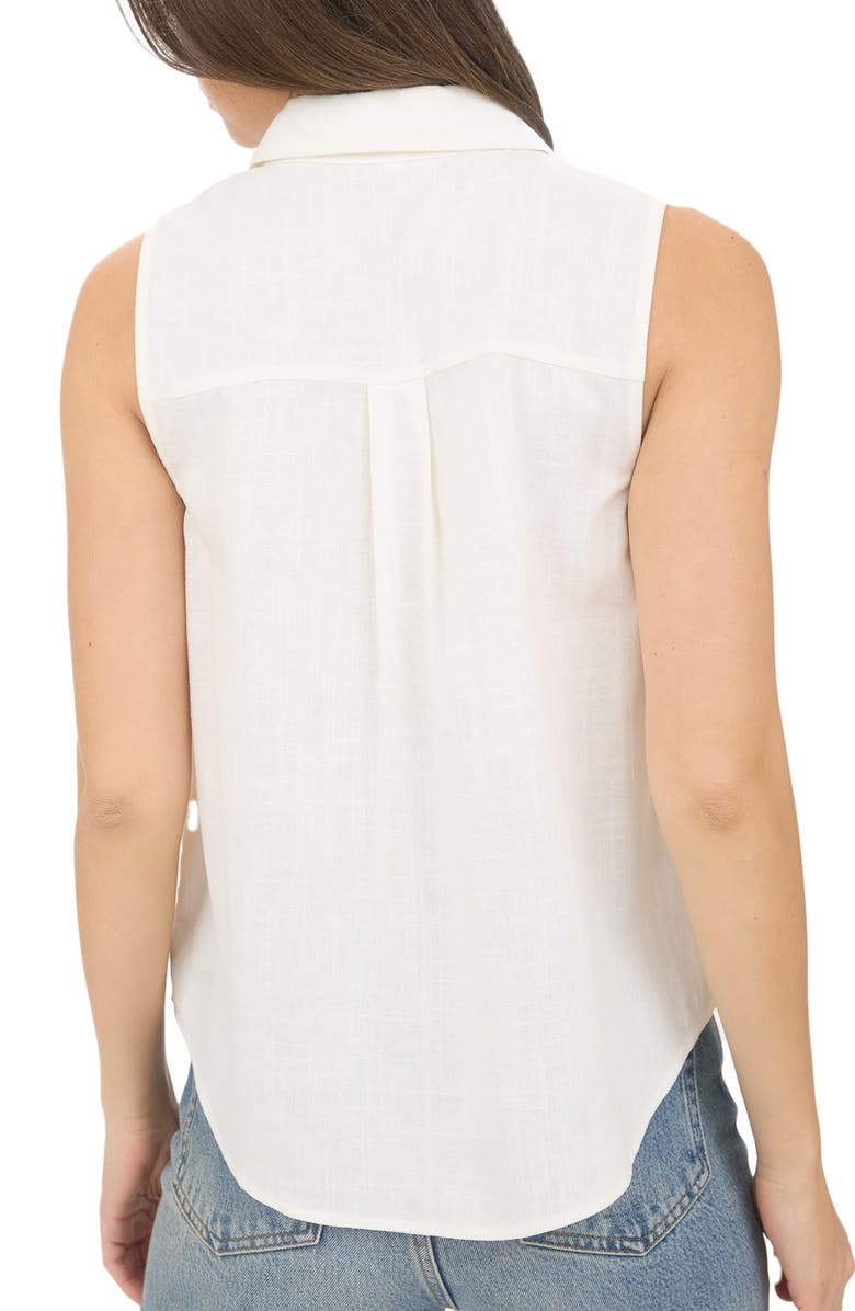 Blu Pepper Sleeveless Button-Up Shirt, Alternate, color,