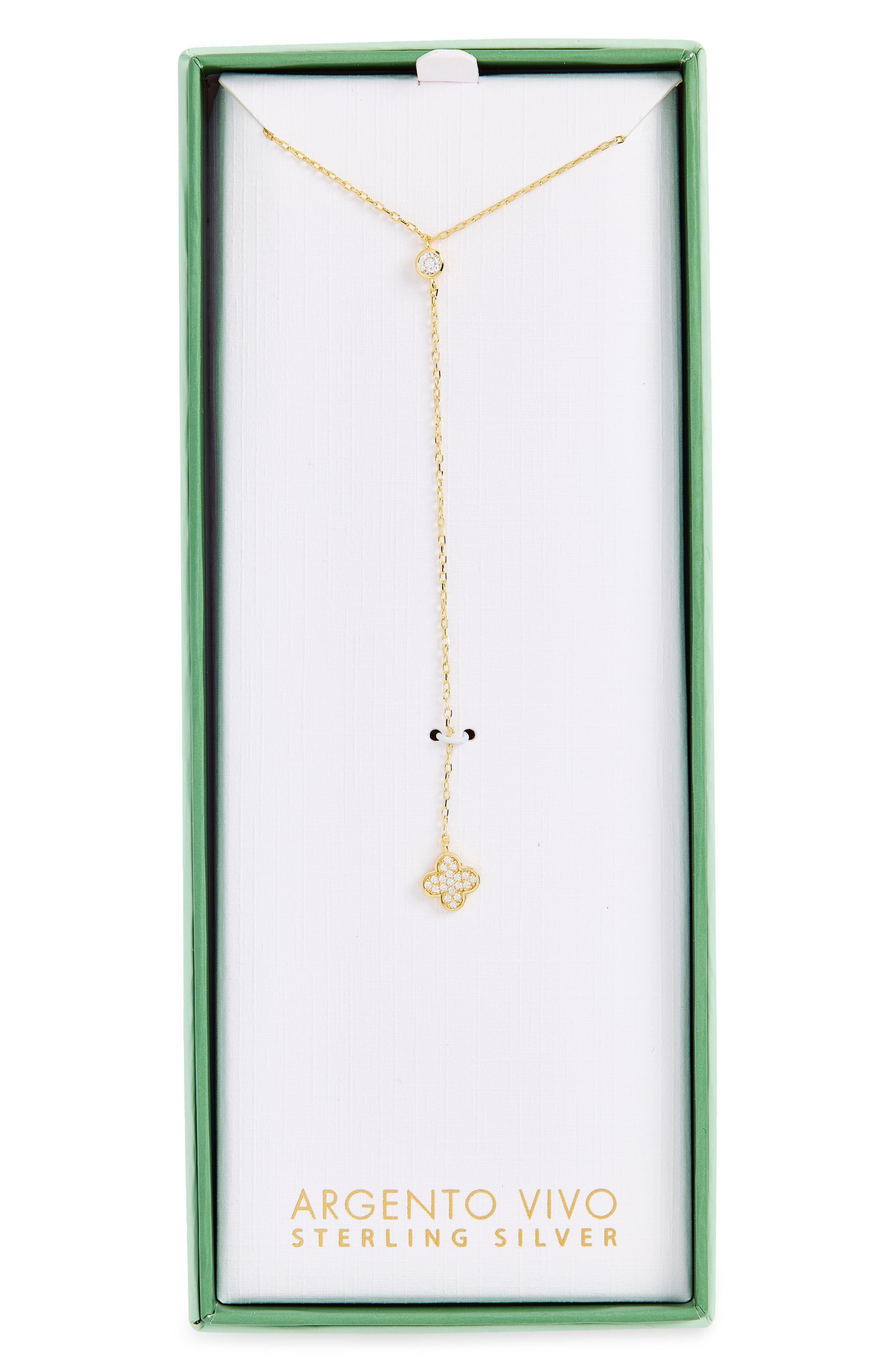 Cubic Zirconia Clover Y-Necklace
