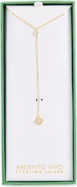 ARGENTO VIVO Cubic Zirconia Clover Y-Necklace