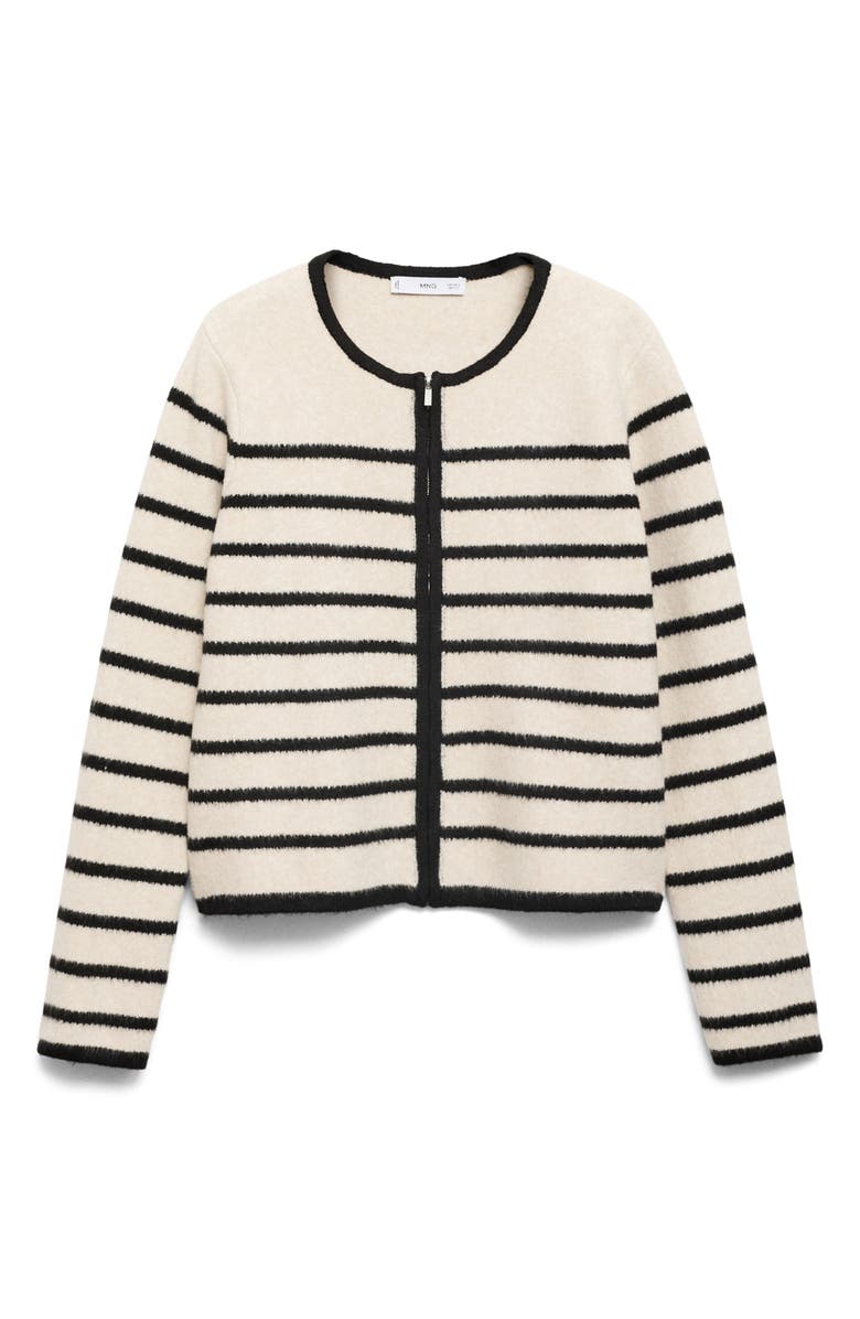 MANGO Stripe Knit Jacket, Main, color, 