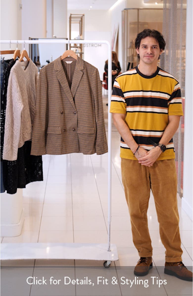 Inlet Houndstooth Double Breasted Knit Blazer, sales video thumbnail