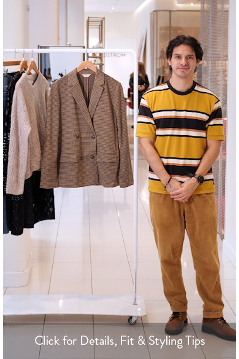 Inlet Houndstooth Double Breasted Knit Blazer video
