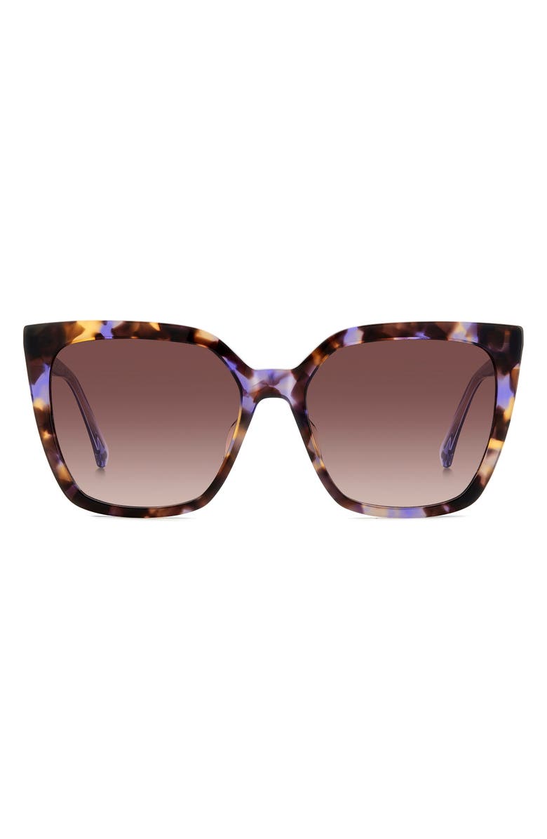 Kate Spade New York marlowe 55mm gradient square sunglasses, Main, color, Havana Multi/ Brown Gradient