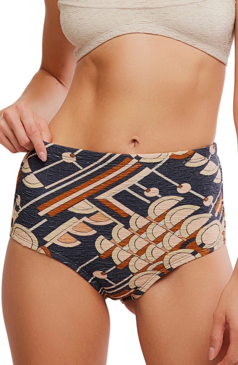 free-est by Free People Billie High Waist Bikini Bottoms, Main, color, Martini Mix