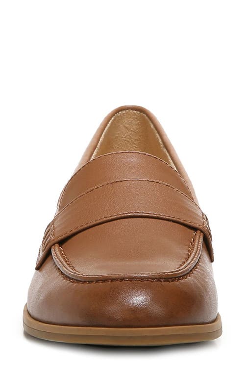 Naturalizer Parrish Womens Leather Slip On Loafers In Brown